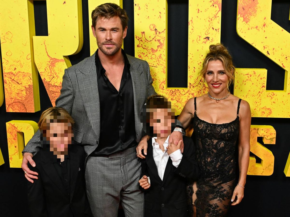 Foto: Elsa Pataky y Chris Hemsworth, con sus hijos en el estreno de 'Furiosa: A Mad Man Saga'. (Gtres)