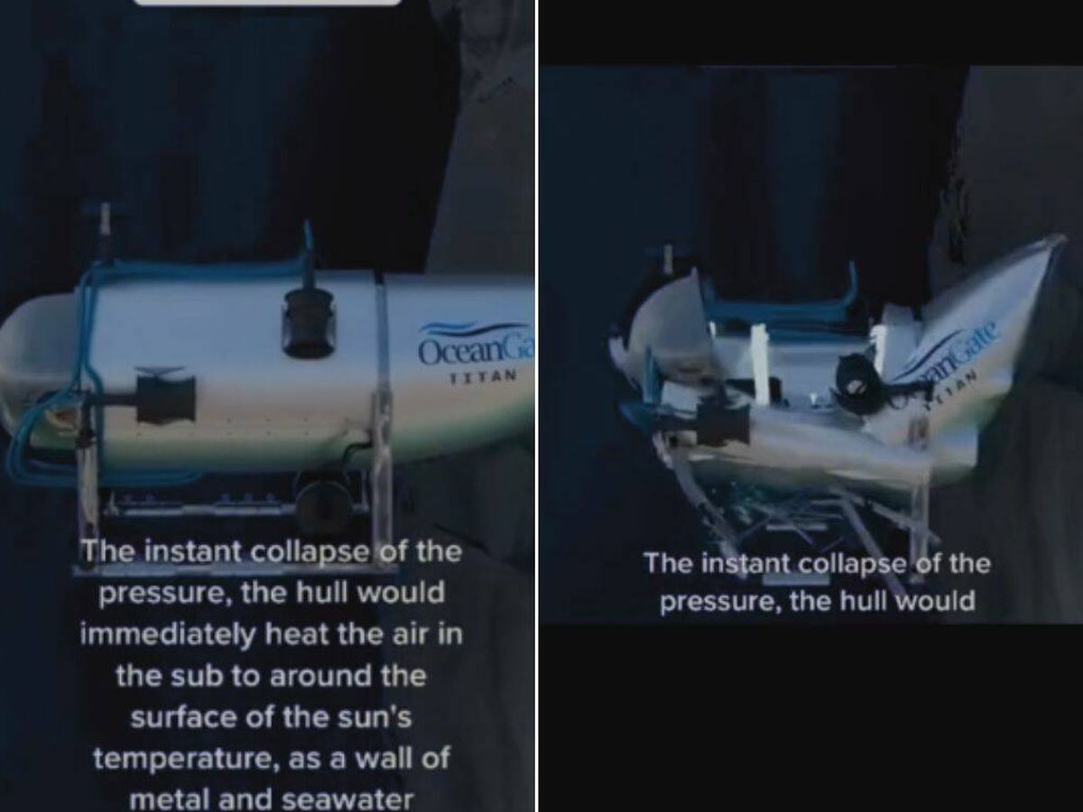 Foto: Así podría haber ocurrido el accidente del Titan: este vídeo muestra la dimensión de la implosión (TikTok/@varietylad)