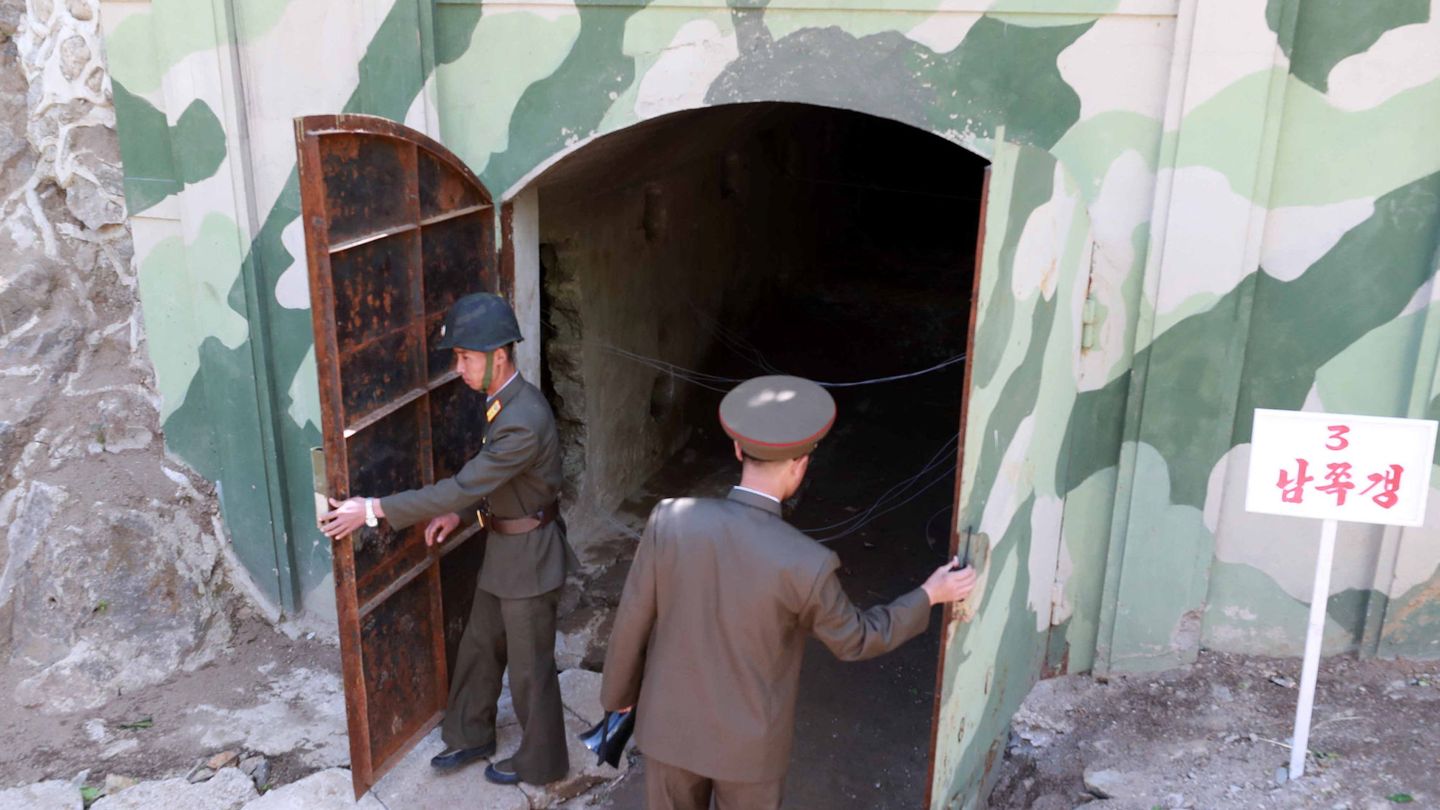 Uno de los túneles bajo tierra de la instalación de Punggye-ri. (Reuters)