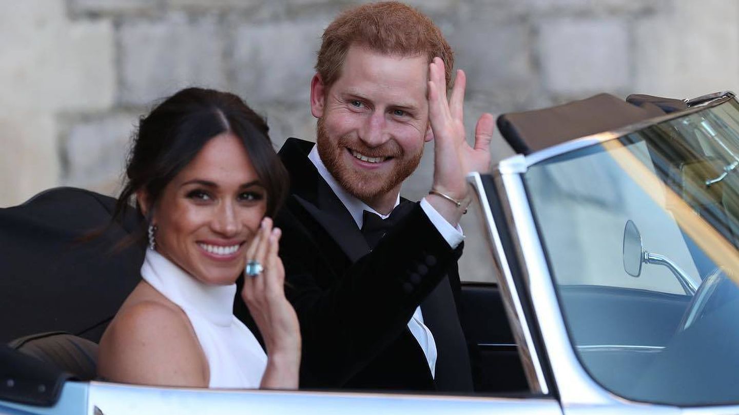 Meghan y Harry de camino al banquete. (Instagram Kensington Palace)