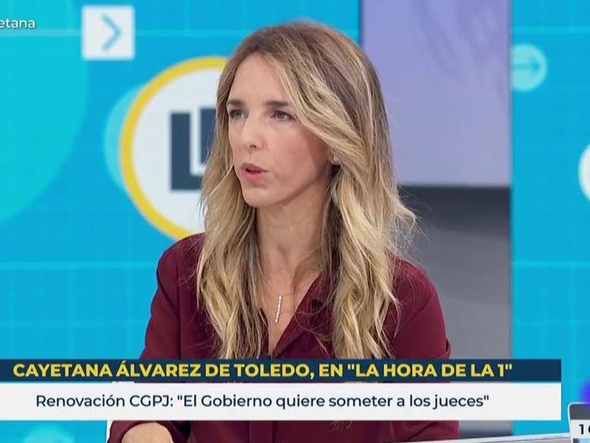 Foto: Cayetana Álvarez de Toledo, en 'La hora de La 1'. (TVE)