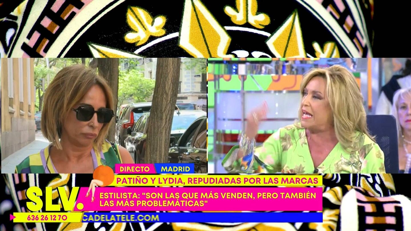 María Patiña y Lydia Lozano, en 'Sálvame'. (Telecinco)