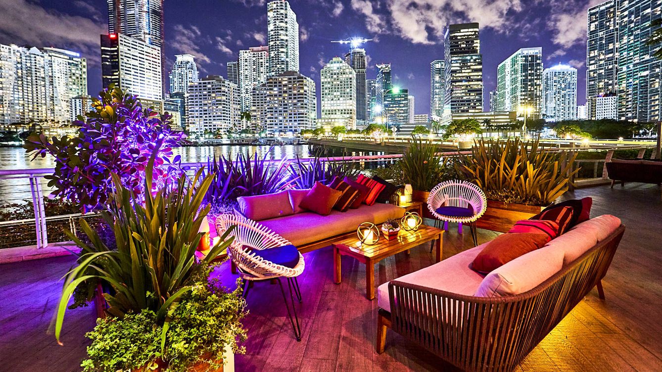 Foto: La terraza del Hotel Mandarin Oriental de Miami y sus espectaculares vistas. 