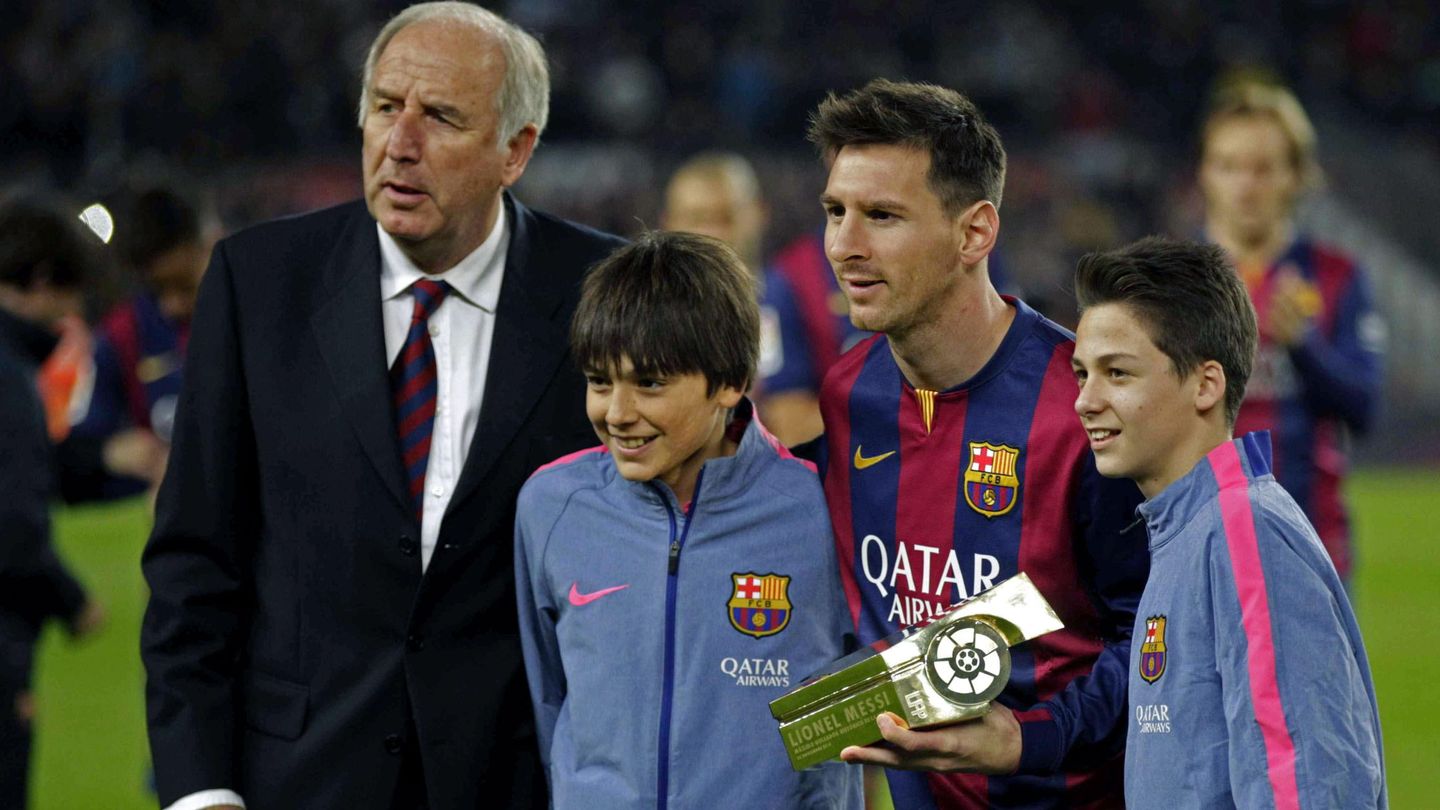 Charly Rexach, junto a Leo Messi. (EFE)