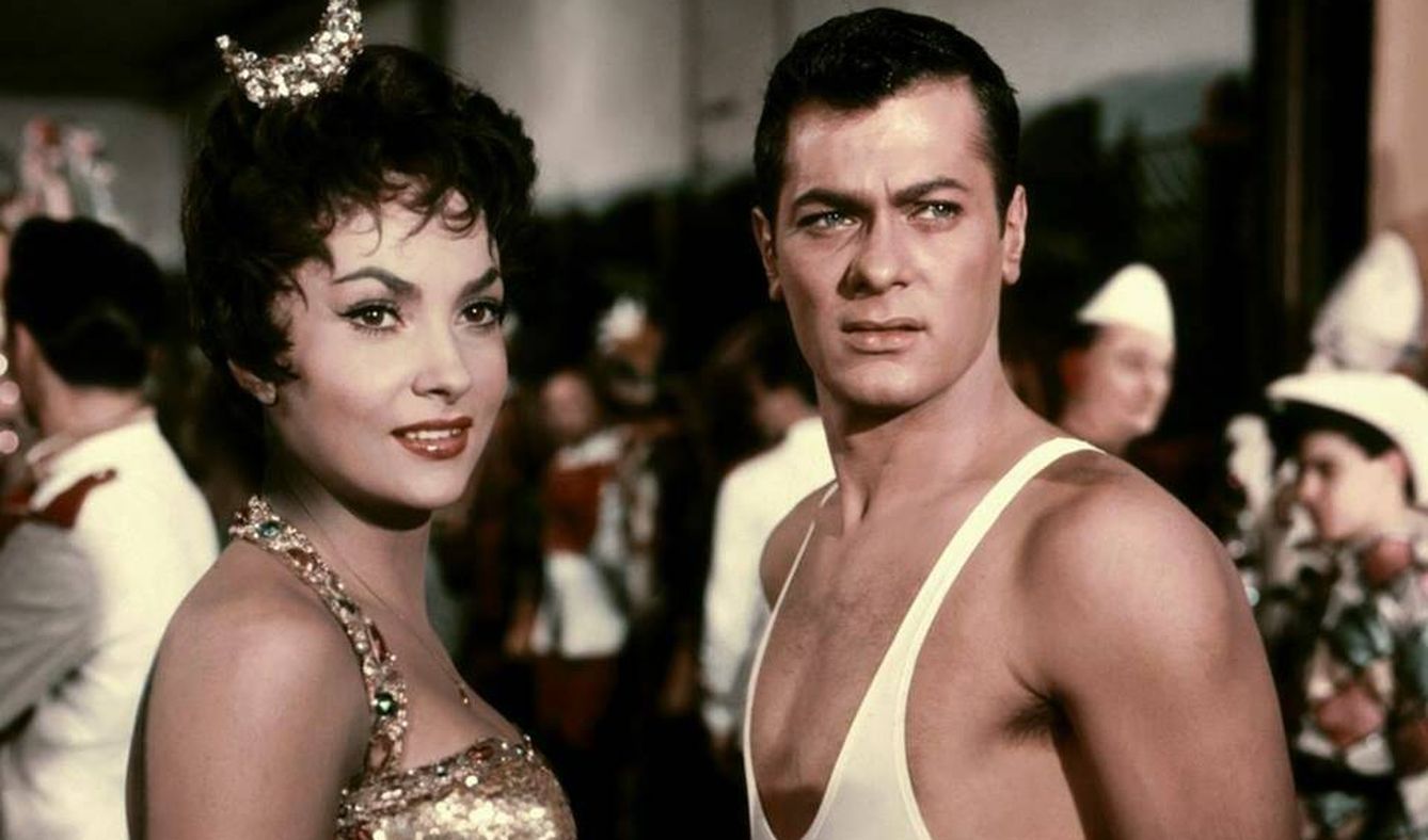 Lollobrigida con Tony Curtis en 'Trapecio' (1956).