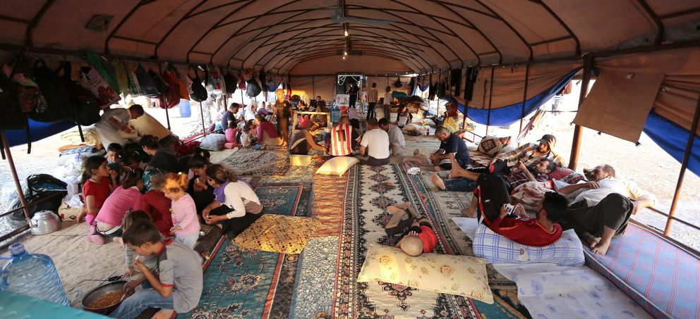 Campo de refugiados de yazidíes, en Turquía. (Reuters)