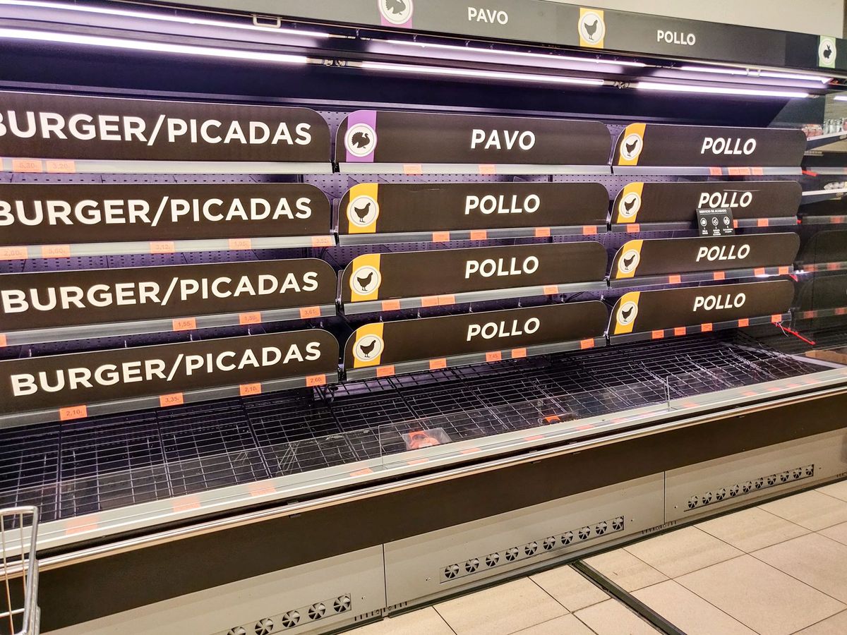 Foto: Supermercados vacíos en madrid por el coronavirus (EFE)