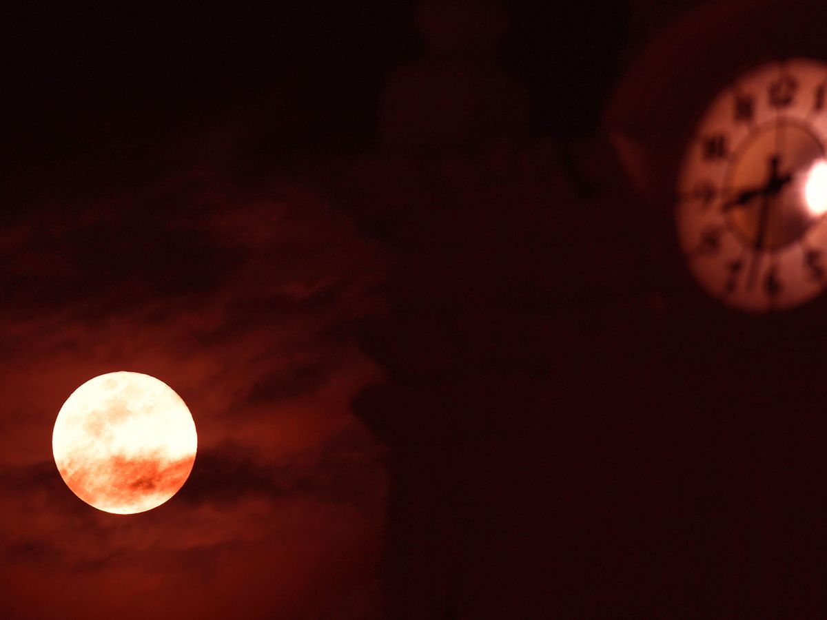 Foto: Súper luna de sangre, una imagen que se repite después de dos años. (EFE)
