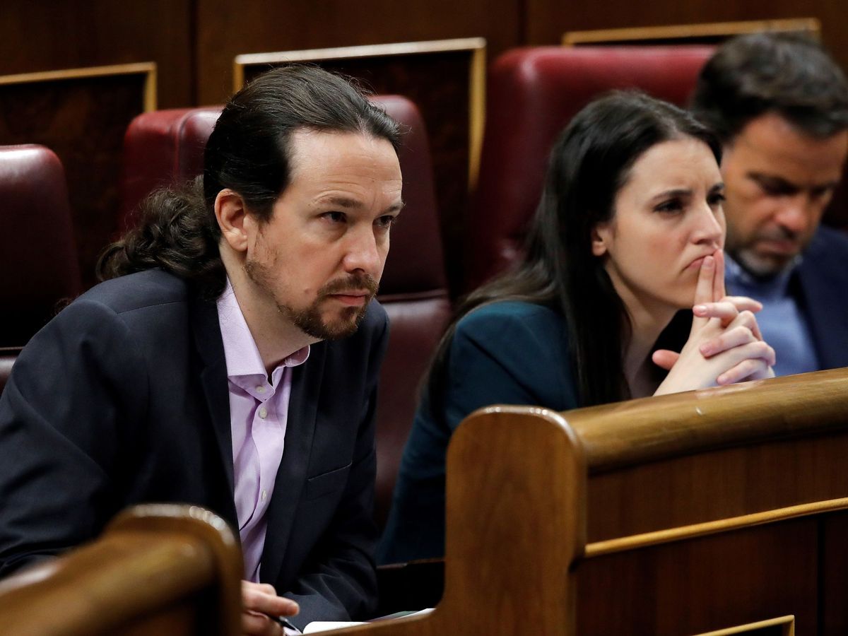 Foto: Los líderes de Unidas Podemos, Pablo Iglesias e Irene Montero. (EFE)
