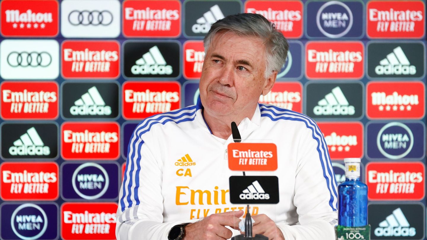 Ancelotti, en rueda de prensa. (EFE/Real Madrid)