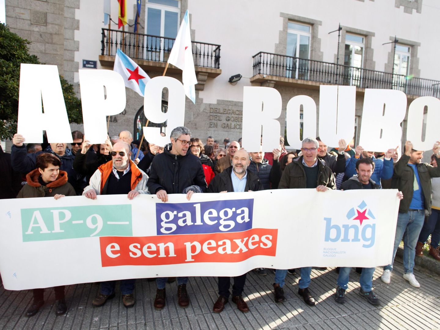 Reclamación por la gratuidad de la AP-9 en Galicia. (EFE)