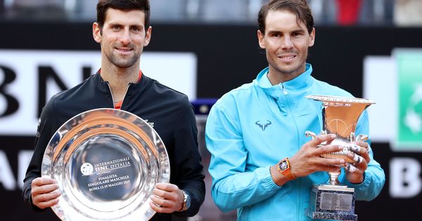 Foto: Djokovic y Nadal en el torneo de Roma de este año. (EFE)