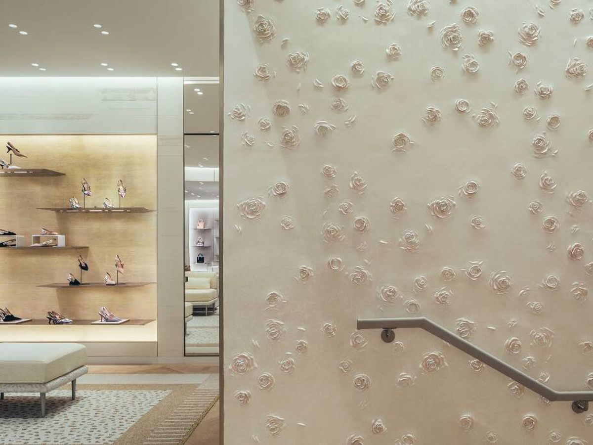Foto: Una de las paredes con las emblemáticas rosas. (Dior)
