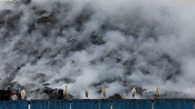 Foto de Incendio en un basurero en Nueva Delhi