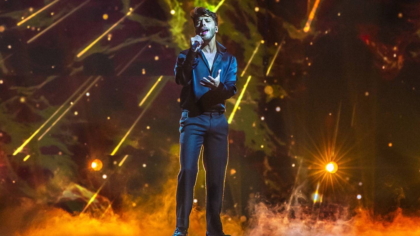 Blas Cantó, en su primer ensayo para Eurovisión. (Raúl Tejedor, RTVE)