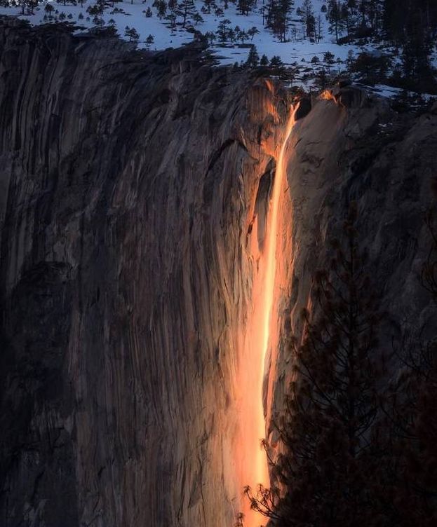 clímax especificación elemento La espectacular 'cascada de fuego' del Parque Nacional de Yosemite
