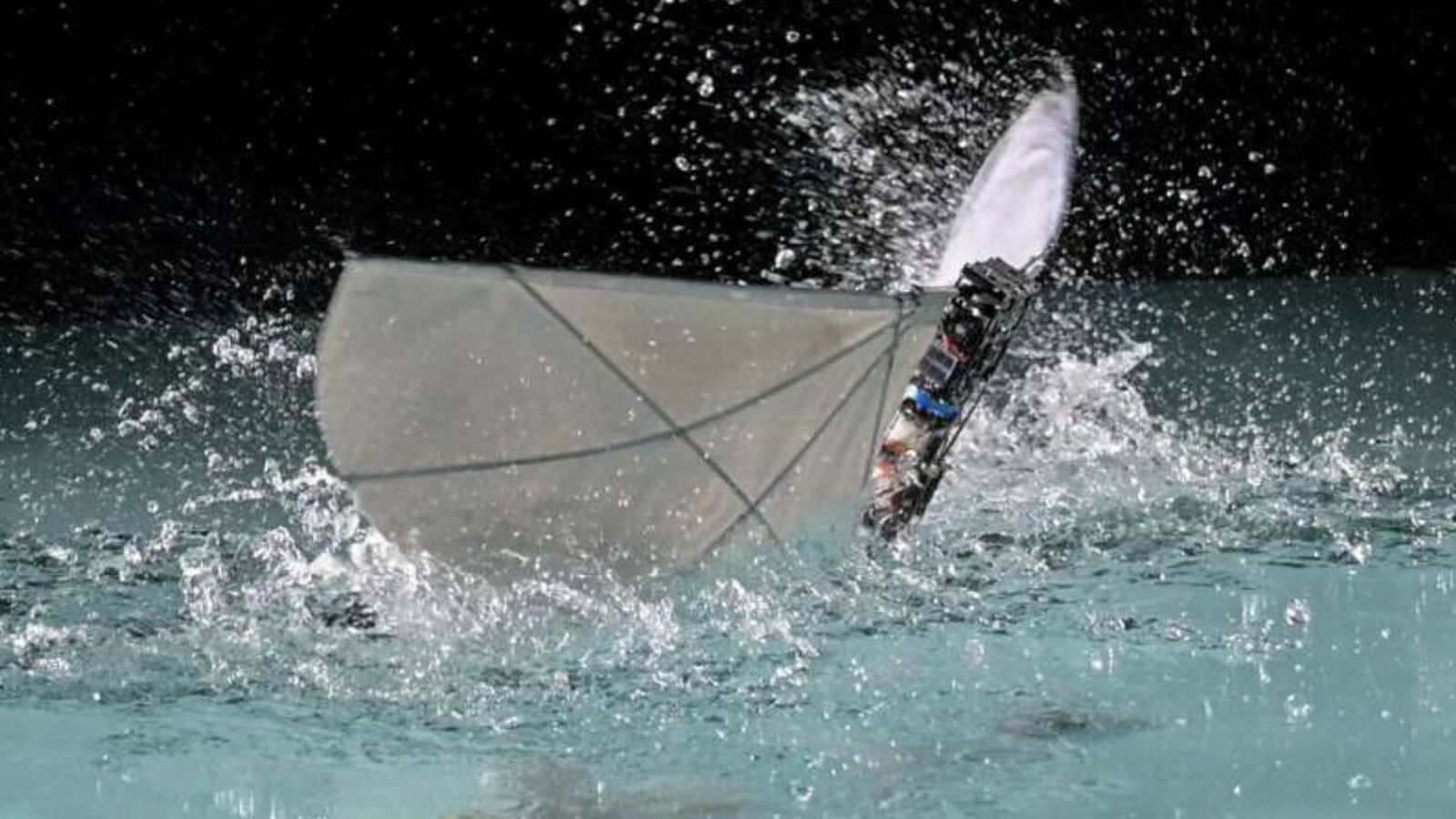 Crean el primer robot-pájaro de la historia que nada bajo el agua y luego sale a la superficie para seguir volando