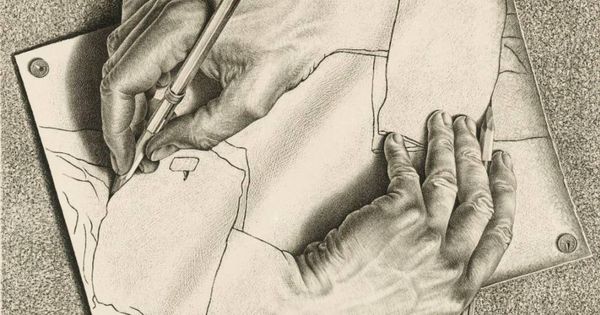 Foto: Escher - 'Drawing Hands' (1948)