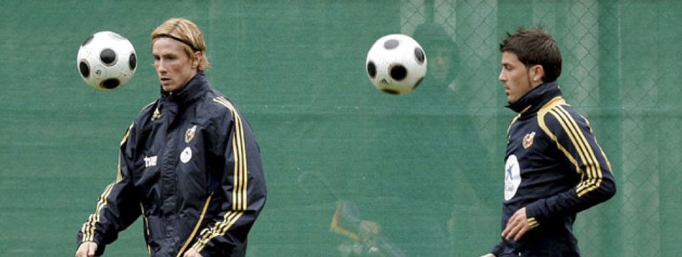 Foto: Torres señala a Villa como el mejor delantero de la Eurocopa