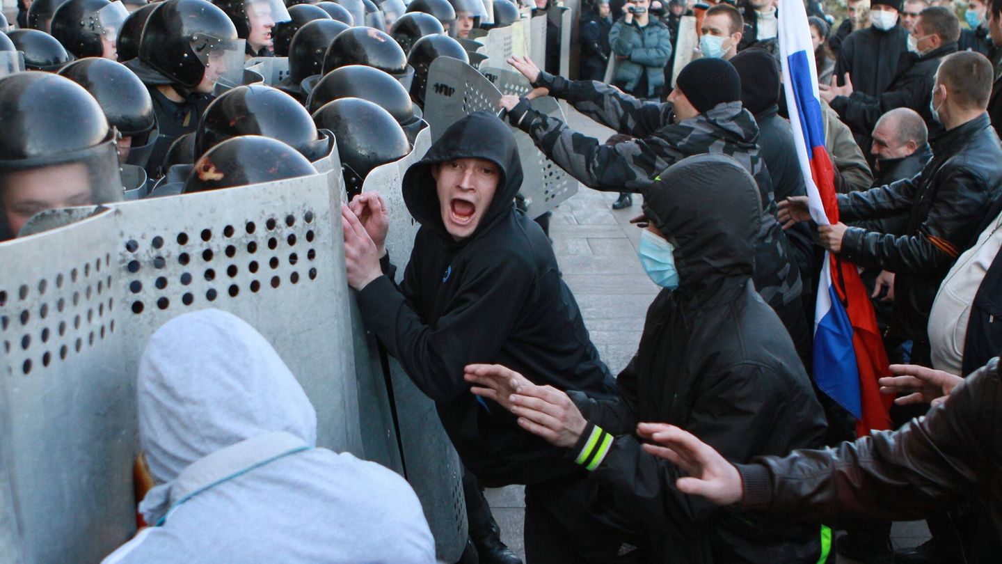 Protestas prorrusas en Donétsk, 2014. (Vagánov)