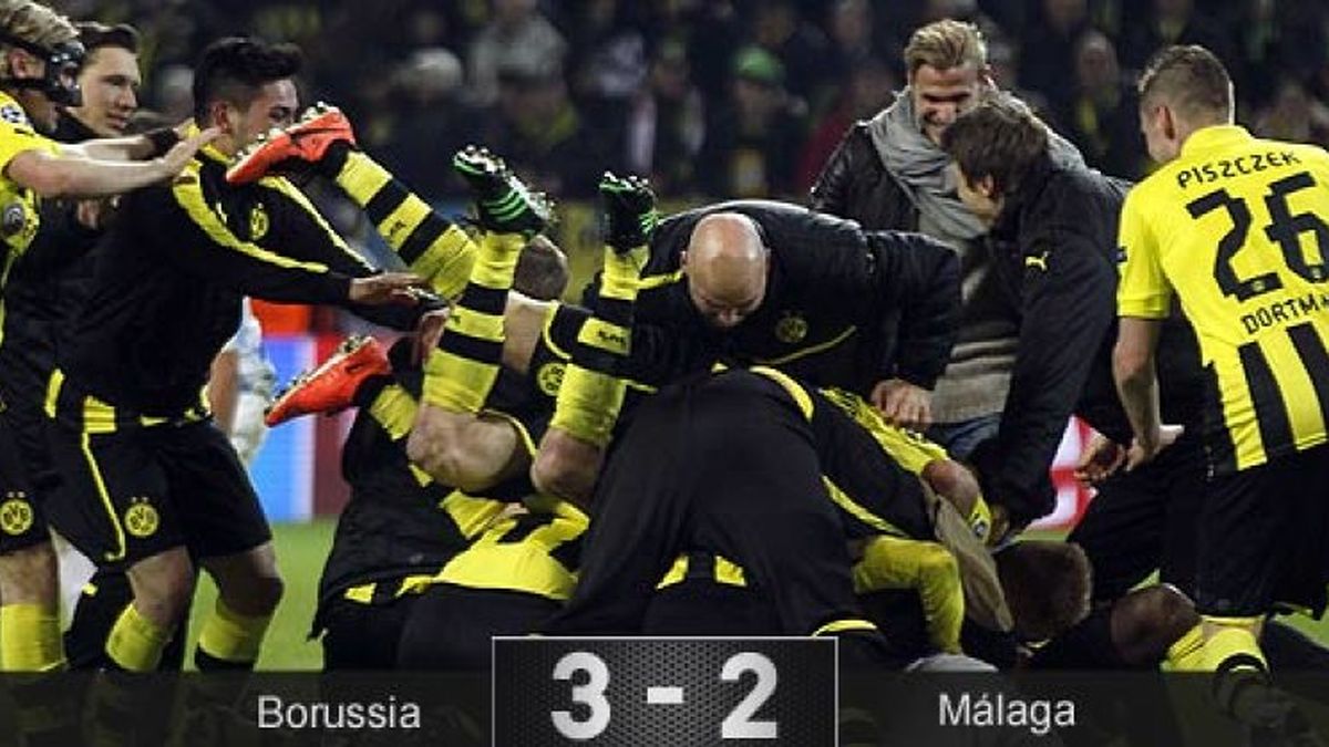 El Borussia y el árbitro arrancan al Málaga del sueño europeo en un final trágico