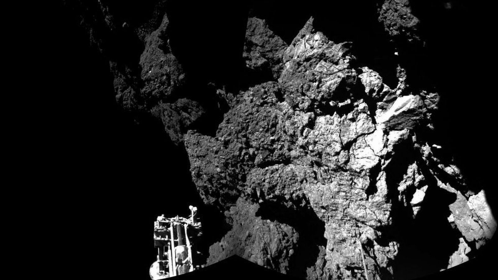 Foto: Una de las primeras imágenes del cometa enviada por Philae. (ESA)