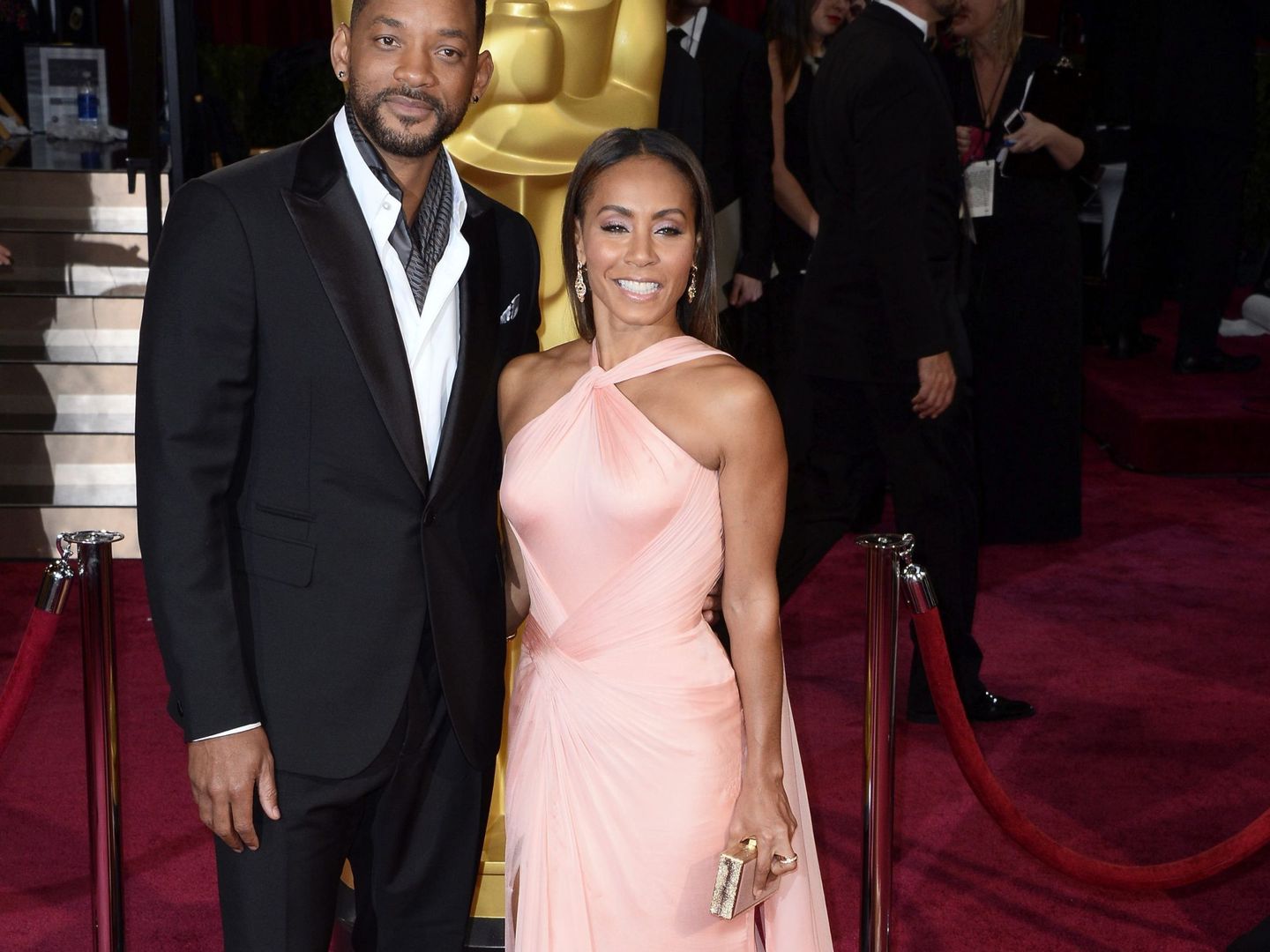 Will Smith con su mujer en una imagen de archivo en la gala de los Oscar. (EFE)