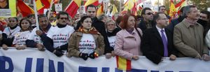 La manifestación de hoy confirma el divorcio ‘total’ entre Rajoy (PP) y Alcaraz (AVT)