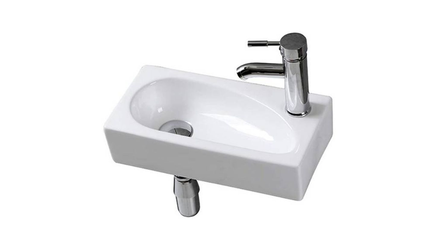 Lavabos pequeños de pared o encimera para tener más espacio en el baño