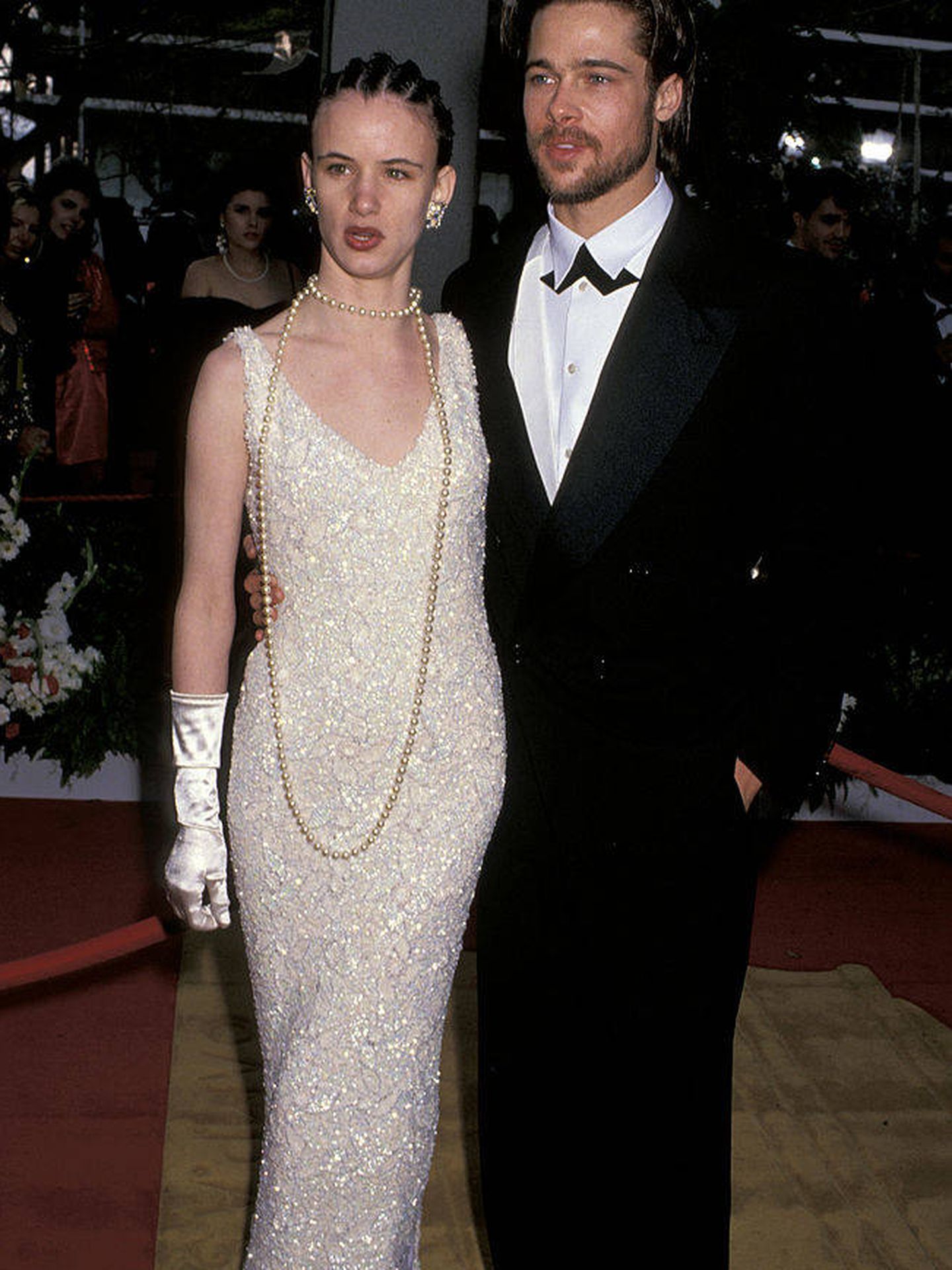 Juliette Lewis y Brad Pitt, en 1992. (Getty)