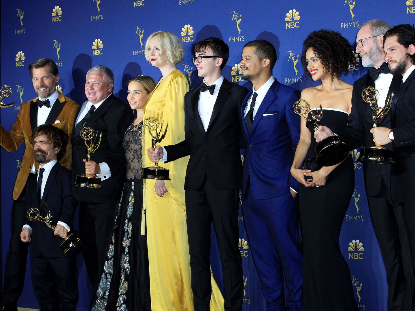 El reparto de 'Juego de Tronos' durante la pasada edición de los Emmy. (EFE)