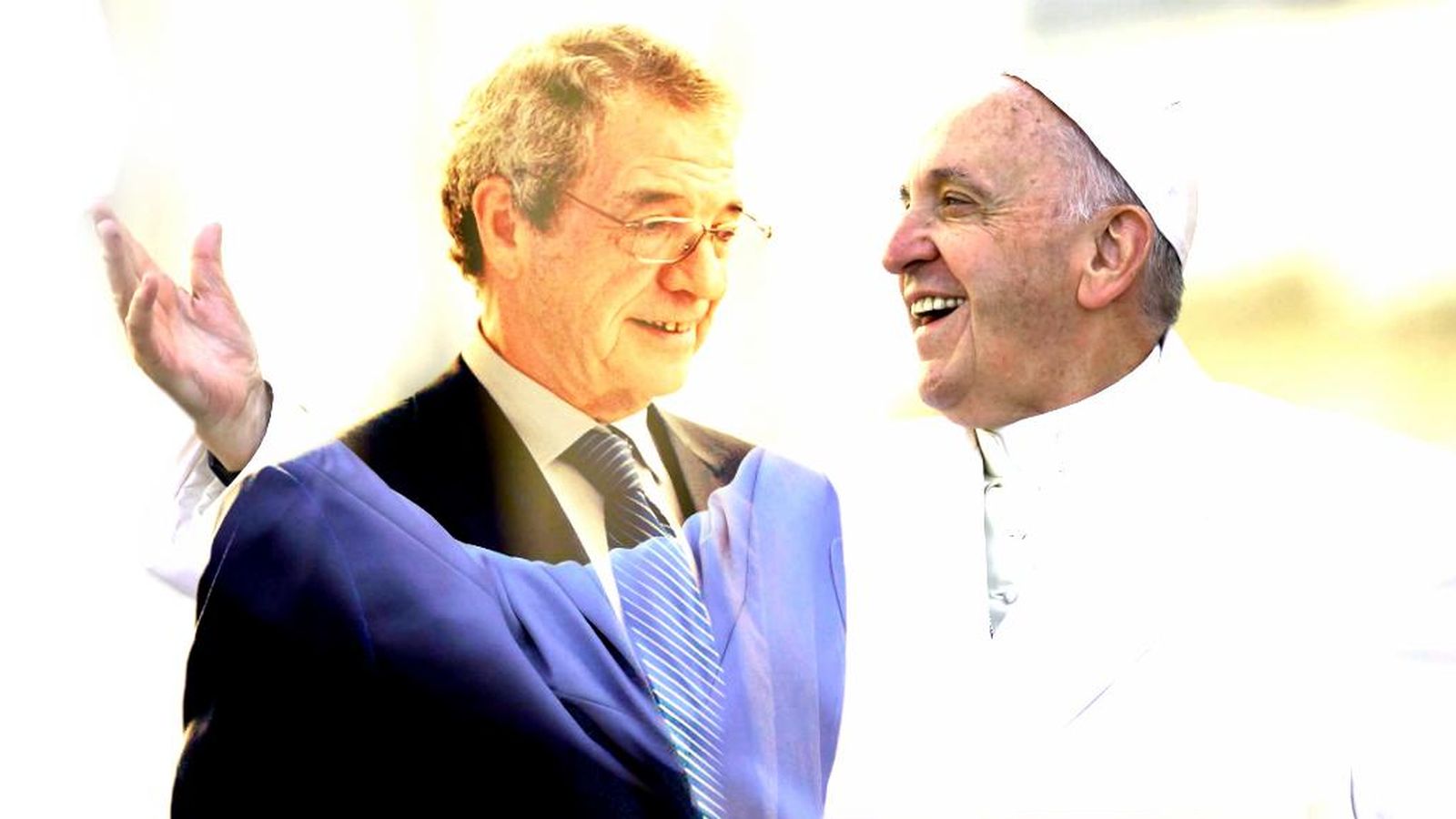 Foto: Cesar Alierta y el papa Francisco. (Enrique Villarino)