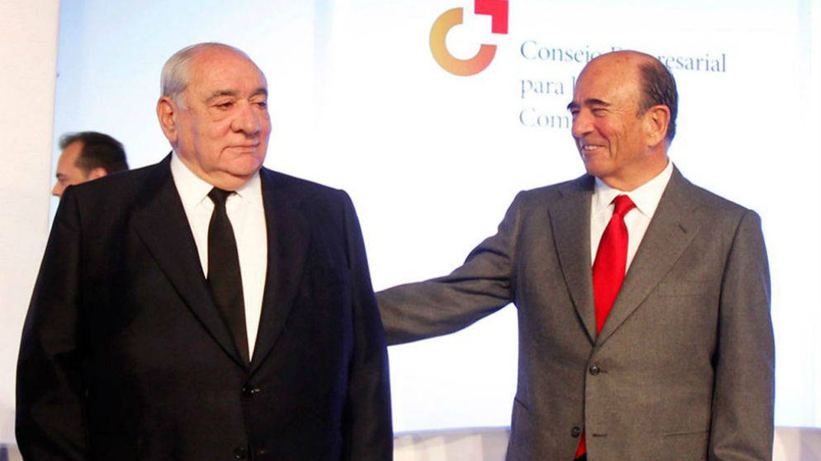 Foto:  Isidoro Álvarez (i) y Emilio Botín. (Fuente: Consejo Empresarial para la competencia)