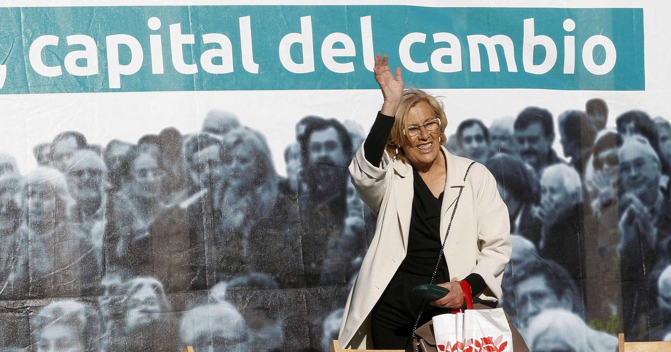 Acto electoral de Manuela Carmena. (EFE)