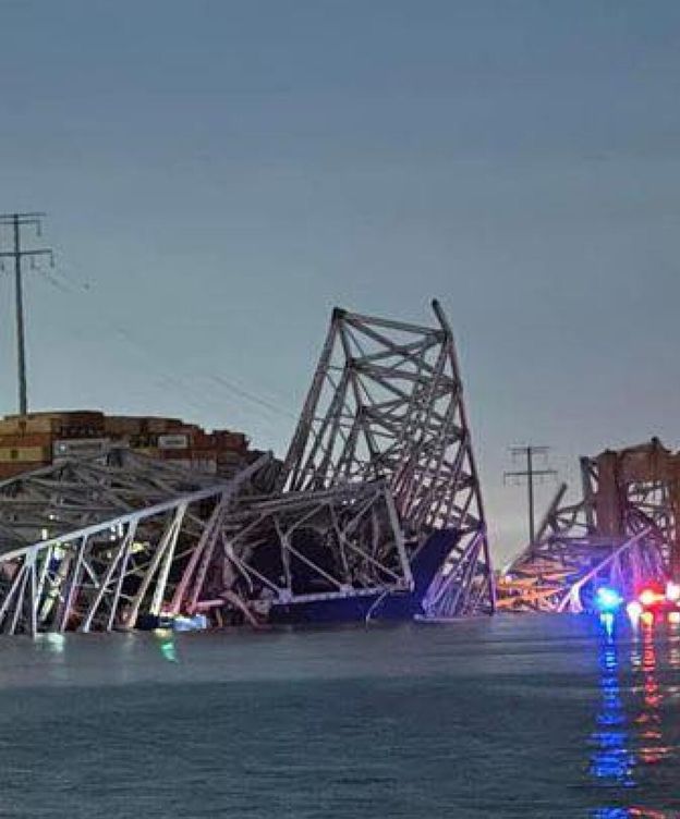 Foto: Última hora del derrumbe del mayor puente de Baltimore por culpa de un carguero: noticias del rescate tras el accidente en Maryland EFE  Harford County Fire And Ems SOLO USO EDITORIAL SOLO DISPONIBLE PARA ILUSTRAR LA NOTICIA QUE ACOMPAÑA (CRÉDITO OBLIGAT
