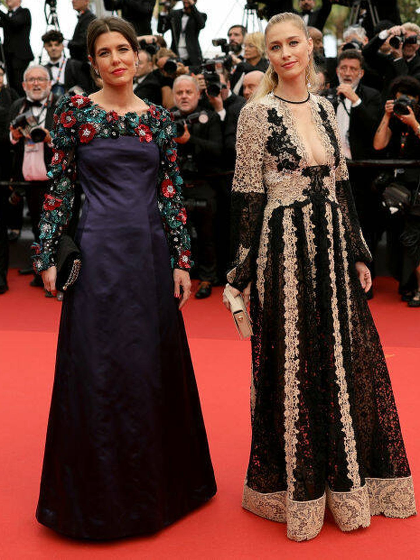 Carlota Casiraghi y Beatrice Borromeo, en Cannes. (Getty)