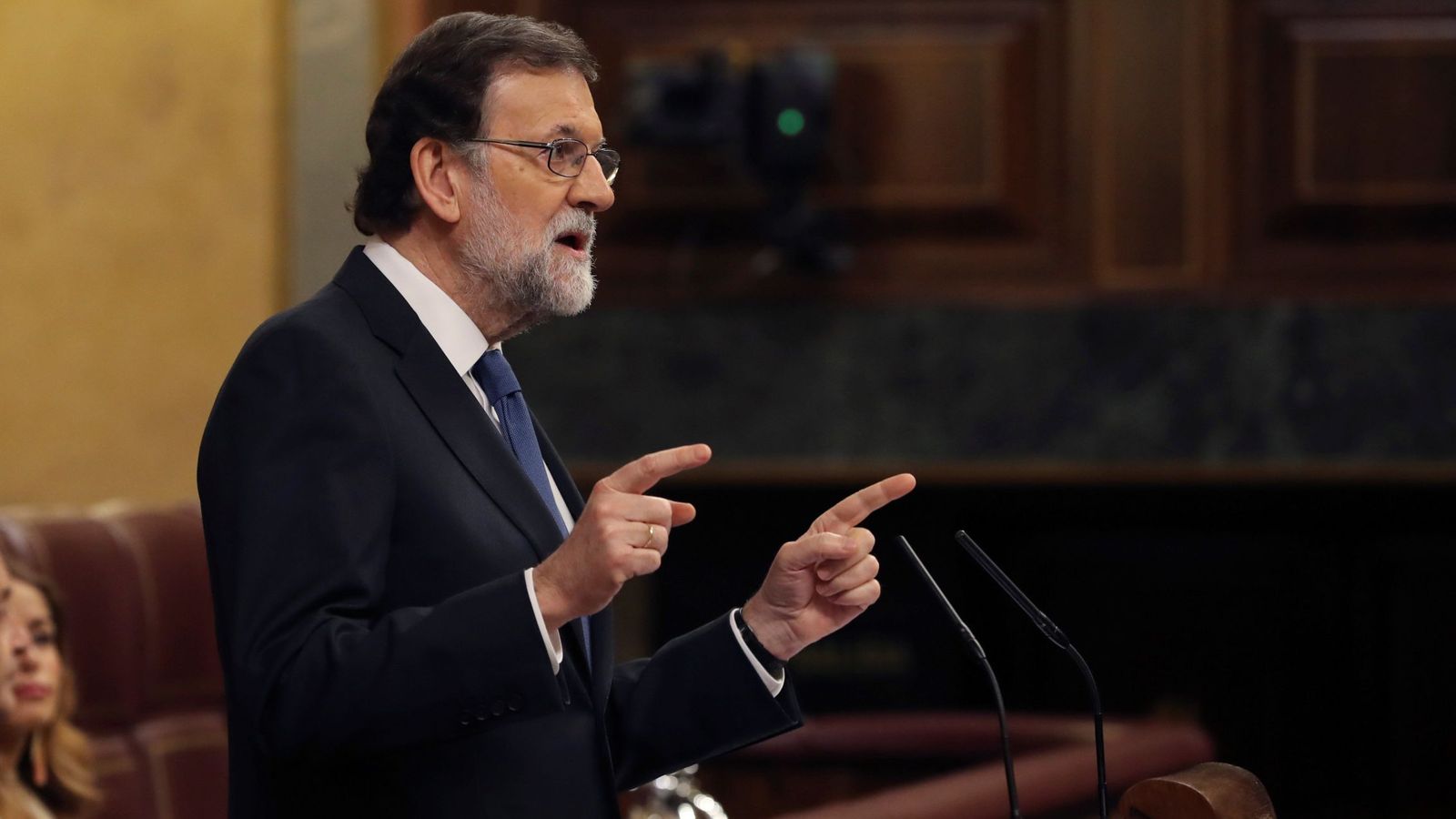 Foto: El presidente del Gobierno, Mariano Rajoy, durante el debate de las pensiones. (EFE)