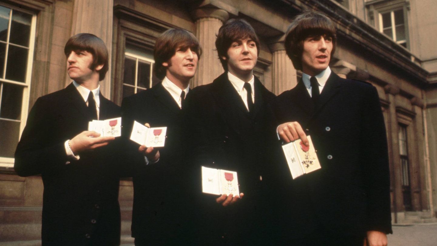 The Beatles, Caballeros en 1965. (Getty)