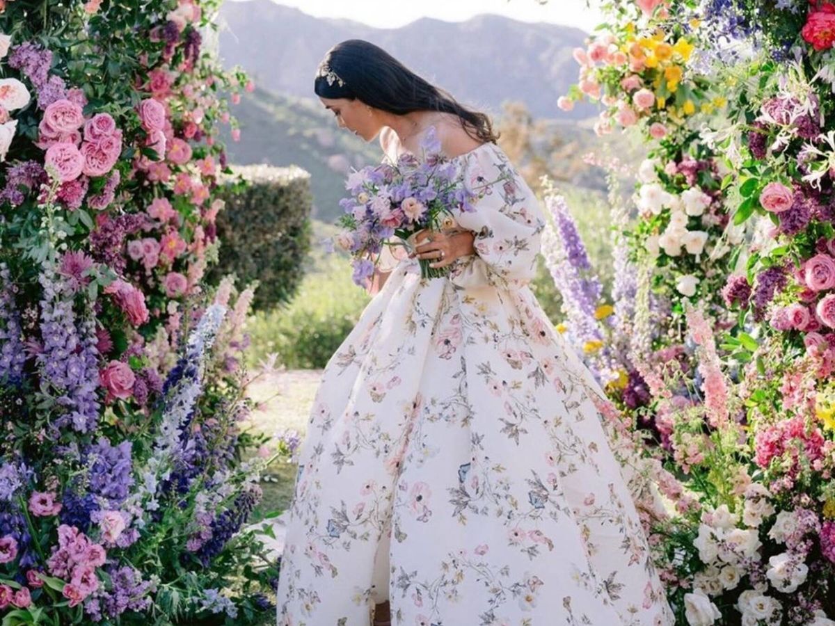 Foto: Un vestido de novia con flores de Monique Lhuillier. (Instagram/ @moniquelhuillierbride)