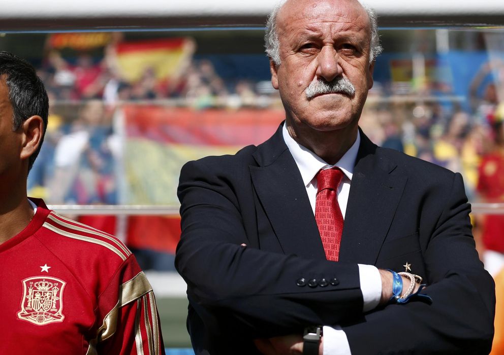 Foto: Vicente del Bosque, durante un partido del pasado Mundial (Reuters)