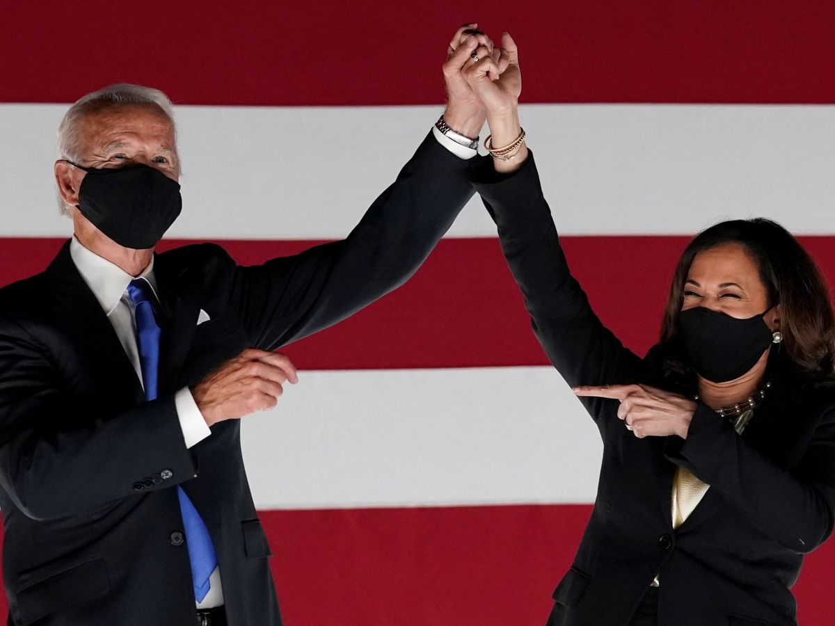 Foto: El ticket presidencial electo en EEUU, Joe Biden y Kamala Harris. (Reuters)