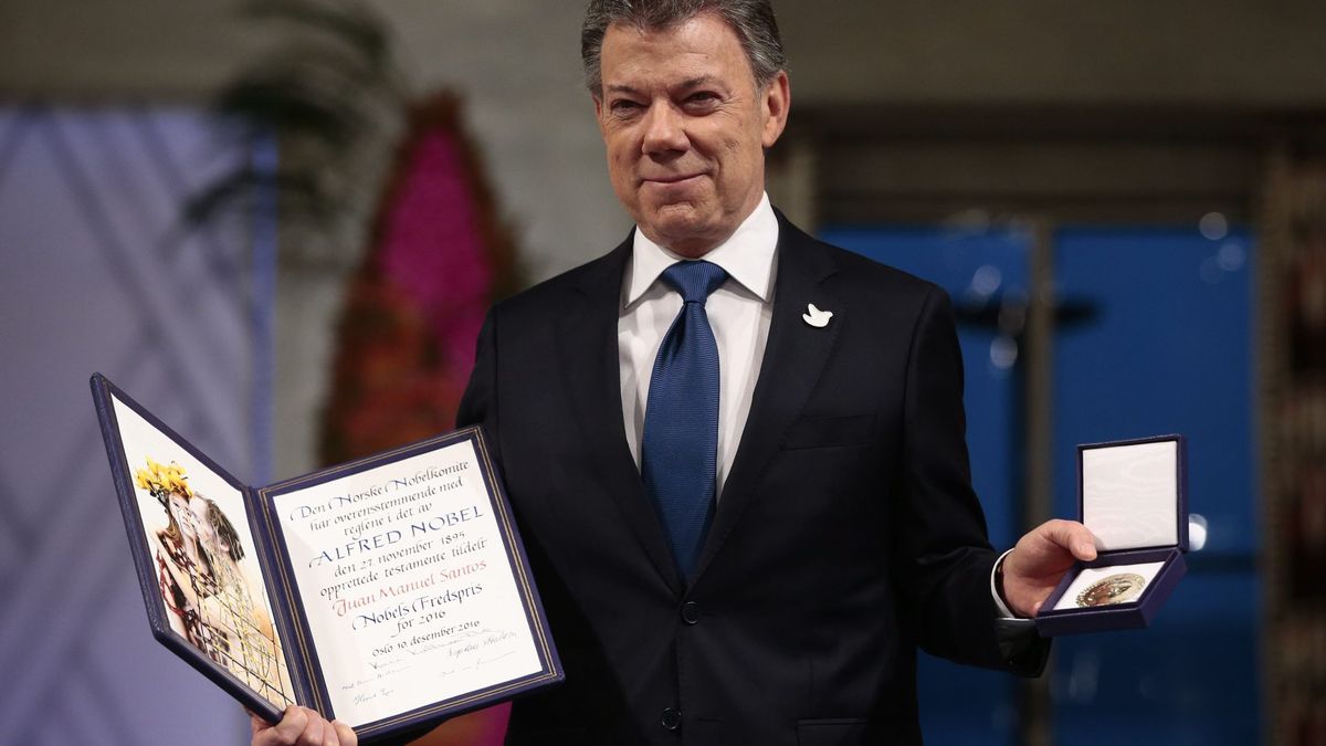 Santos recibe el Nobel: "El premio nos impulsó para alcanzar la Paz"