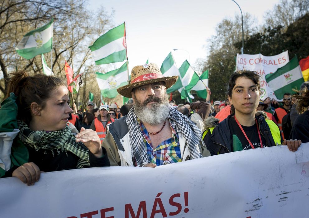 Foto: Sánchez Gordillo, presente en las 'marchas por la dignidad'. (EFE)