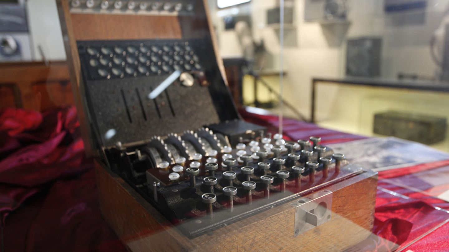 La máquina Enigma expuesta en el museo (E.Villarino)