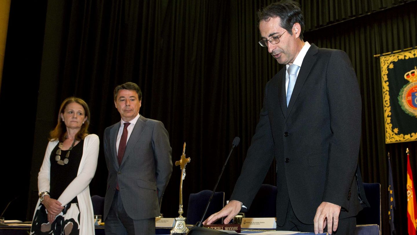 El exrector de la URJC Fernando Suárez en la toma de posesión del cargo. (EFE)