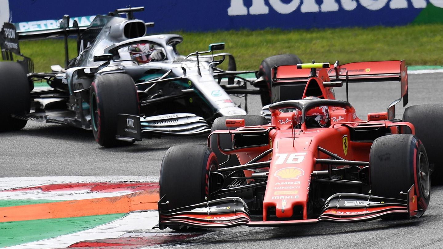 Leclerc conquistó Italia en Monza. (EFE)