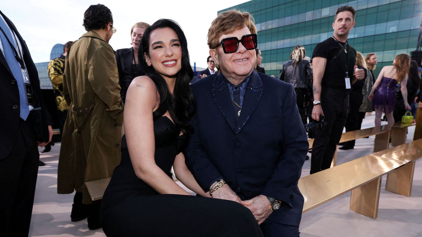 Elton John y Dua Lipa. (Reuters/Mario Anzuoni)