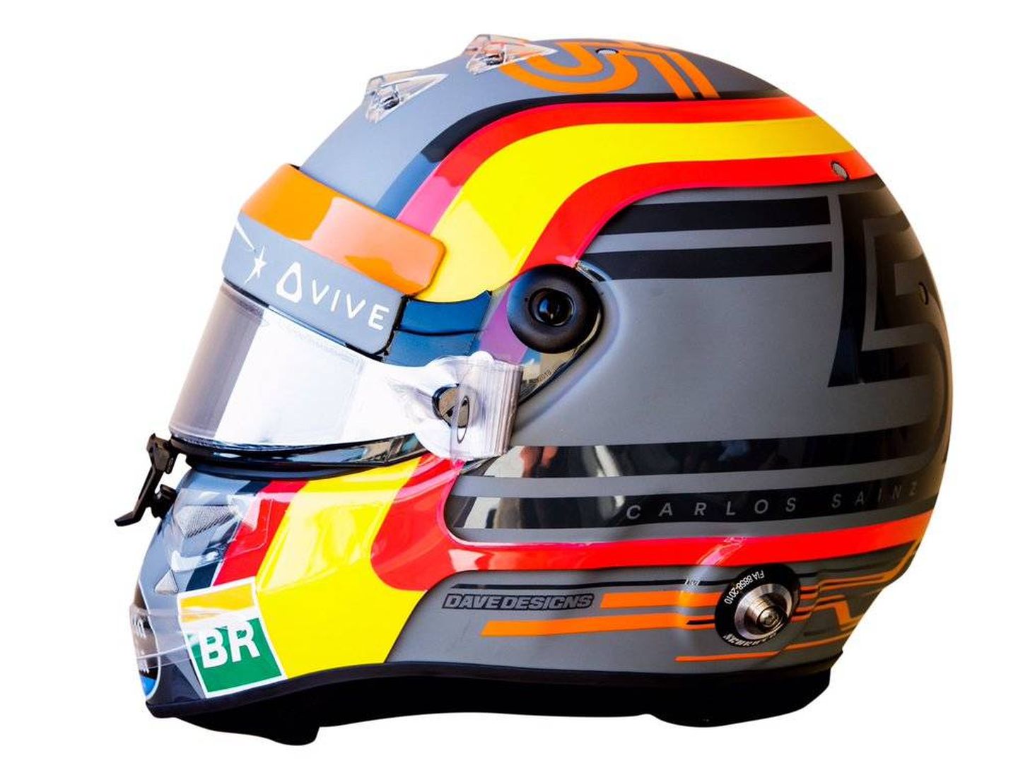 El nuevo casco de Sainz. (Twitter: @Carlossainz55)