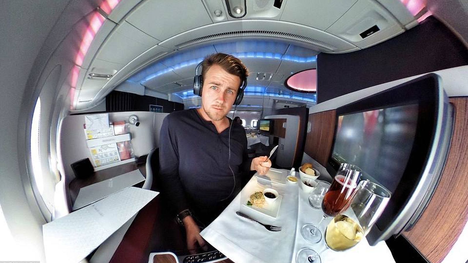 Foto: Gilbert Ott es un habitual de la clase 'business' de los aviones. (Instagram)