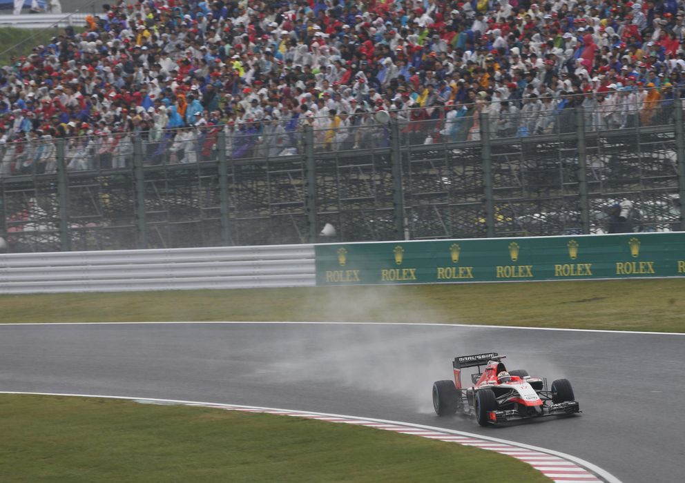 Foto: Jules Bianchi durante el GP de Japón, antes de su accidente (AP).